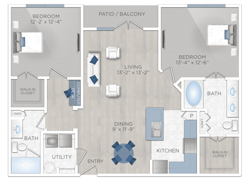 Two Bedroom Apartments - Apartments in Uptown Houston