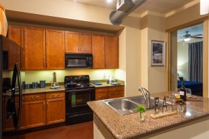 Two Bedroom Apartments for Rent in Houston, Texas - Model Kitchen with Double Sink Island  